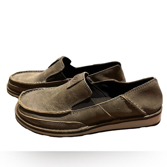 Ariat Mens 9D Brown Leather Slip On Shoes main image 6